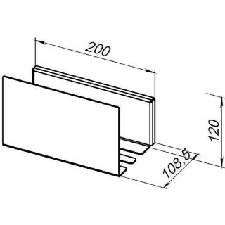 Полка Aquanet Магнум 274190 20 см чёрный матовый